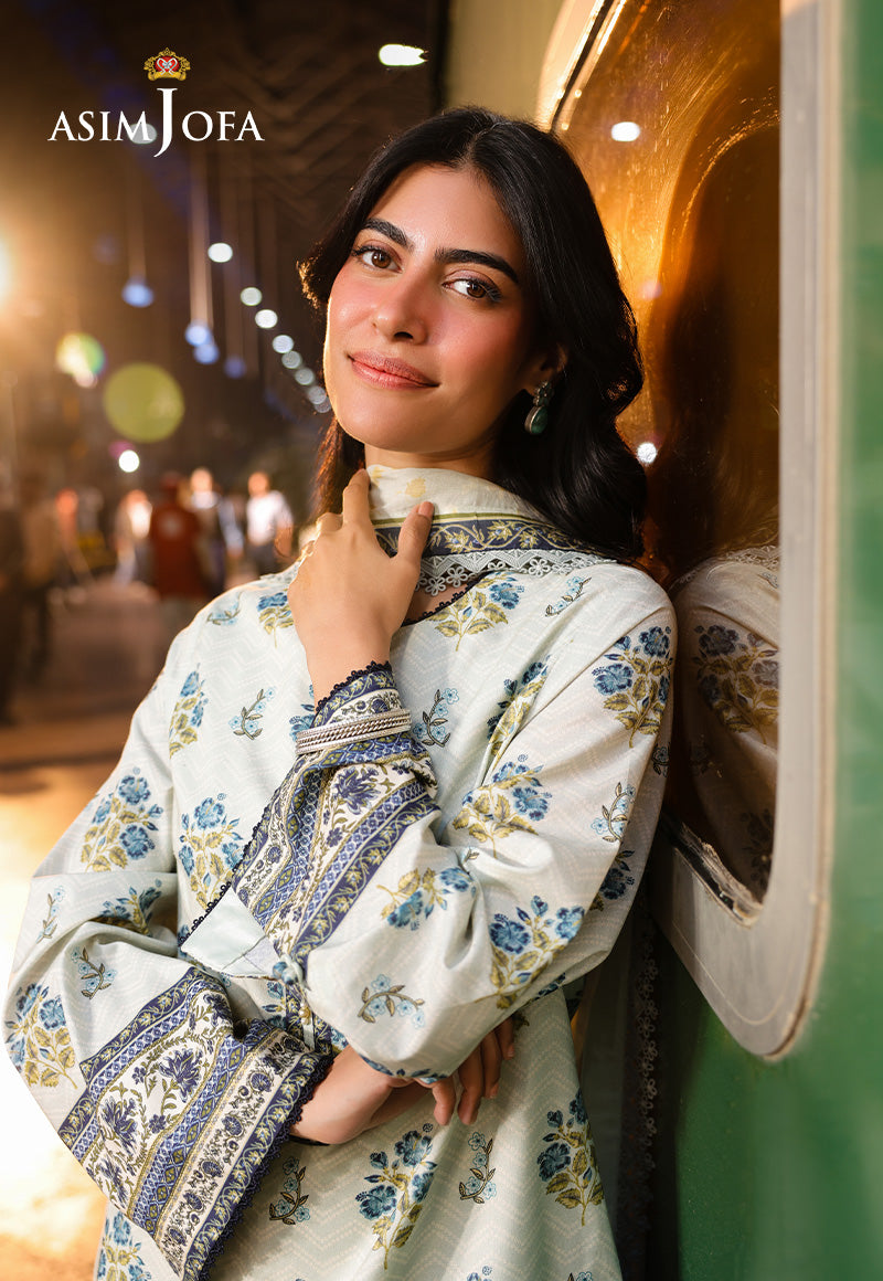 Asim Jofa Eid Essentials Ajubf-68 Digital Printed Lawn 3 Pcs