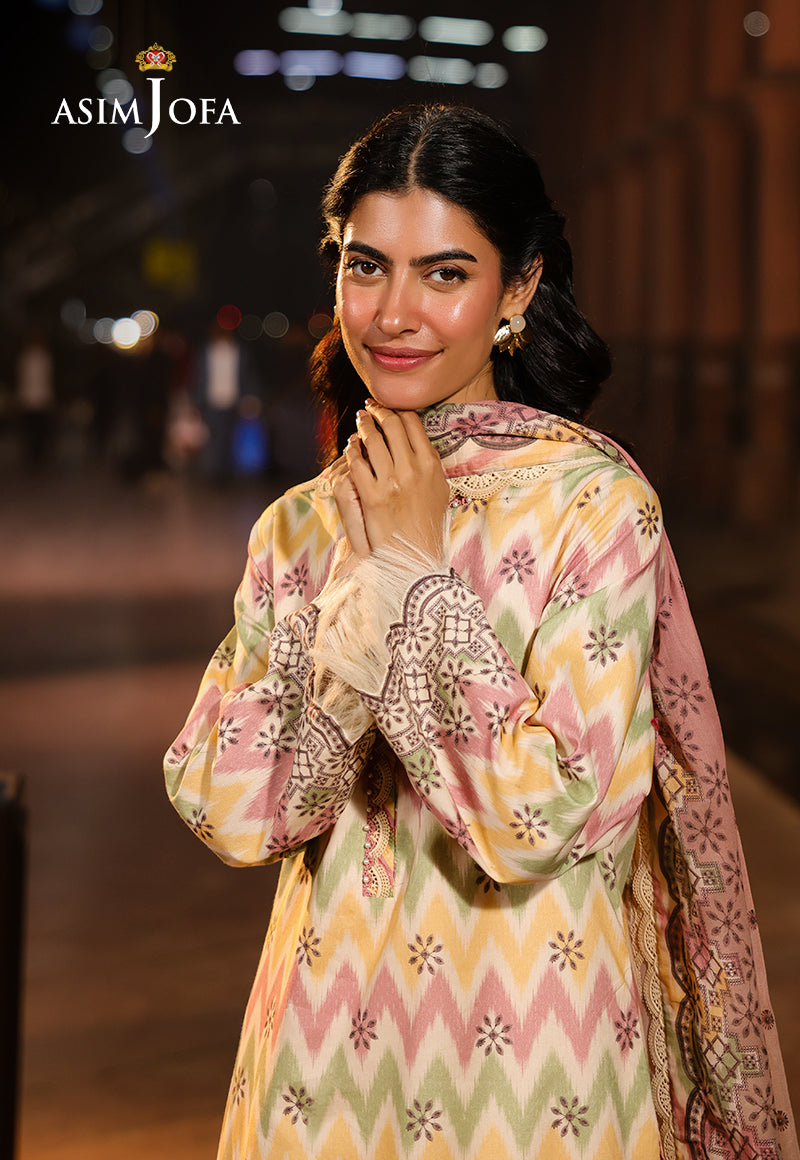 Asim Jofa Festive Edit '25 Ajubf-87 Digital Printed Lawn 3 Pcs