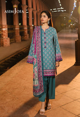 Asim Jofa Eid Essentials Ajubf-64 Digital Printed Lawn 3 Pcs