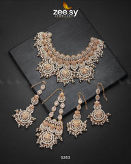Panoramic Necklace Golden Champagne - Zeesy Jewellery