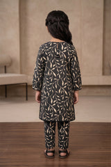 Aroob Stiched 2 Piece Summer Suit-D-0276-BLACK