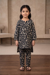 Aroob Stiched 2 Piece Summer Suit-D-0276-BLACK