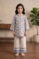 Aroob Stiched 2 Piece Summer Suit-D-0279-BLUE
