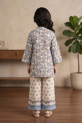 Aroob Stiched 2 Piece Summer Suit-D-0279-BLUE