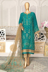 Cortesia by Hz Unstitched 3 Piece Luxury Chiffon Suit-02-Royal Ornaments