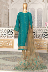 Cortesia by Hz Unstitched 3 Piece Luxury Chiffon Suit-02-Royal Ornaments