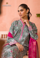 Asim Jofa Gul Rung Pret Collection Ajgr-07 Printed Cotton Silk 2 Pcs