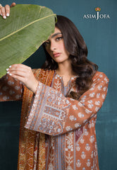Asim Jofa Gul Rung Pret Collection Ajgr-14 Printed Swiss Lawn 3 Pcs