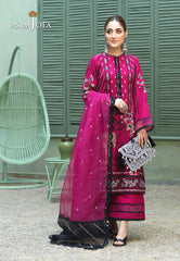 Asim Jofa Festive Jashn Ajfc-44 Embroidered Cotton Net 3 Pcs