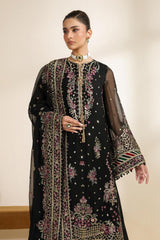 Meraki By Zarif Unstitched 3 Piece Luxury Formals Chiffon Edit Suit-ZR-MEK-02-MESHKI
