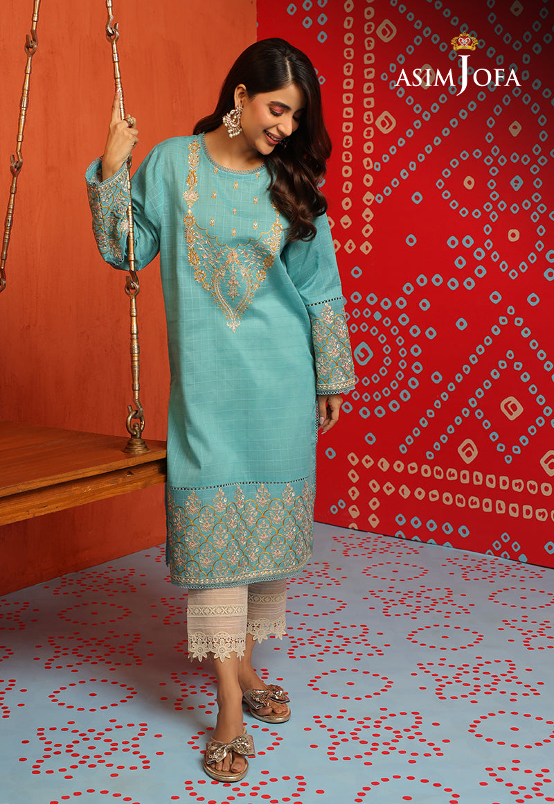 Asim Jofa Tara Sitara Ajtm-13 - 1 Pc Embroidered Self Jacquard 1 Pc