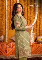 Asim Jofa Tara Sitara Ajtm-17 - 2 Pcs Printed Lurex Jacquard 2 Pcs