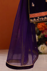 Bagh-E-Makhmal Separates By Zaaviay Stitched Shajar Chiffon Dupatta