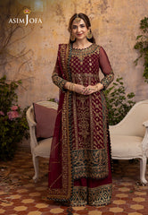 Asim Jofa Khwab-e-Naubahar Ajnb-09 Embroidered Chiffon 3 Pcs