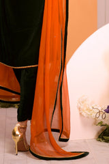 Bagh-E-Makhmal Separates By Zaaviay Stitched Resham Chiffon Dupatta