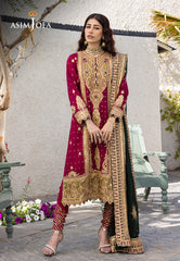 Asim Jofa Mera Haseen Jora - RTW Ajjh-10 Embroidered Raw Silk 3 Pcs