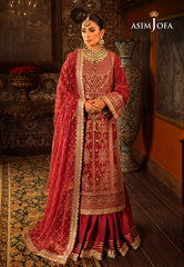 Asim Jofa Designers Limited Edition Ajmmd-10-Xs Embroidered Velvet 3 Pcs