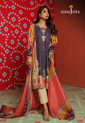 Asim Jofa Tara Sitara Ajtm-06 - 2 Pcs Printed Georgette Silk 2 Pcs