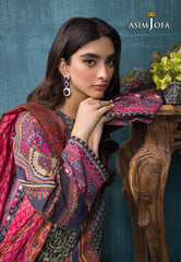 Asim Jofa Gul Rung Pret Collection Ajgr-12 Printed Swiss Lawn 3 Pcs