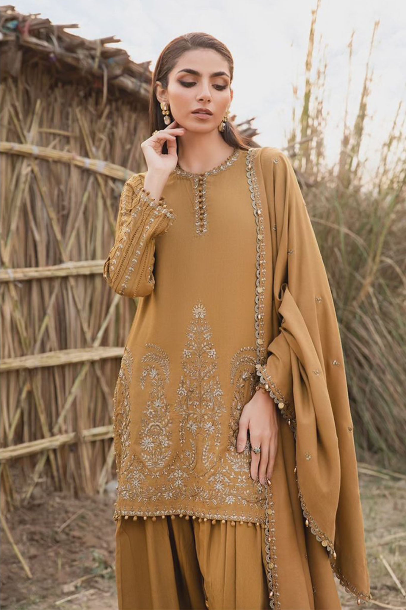 M Prints By Maria B Unstitched 3 Piece Winter Edition Collection'2024-03-A