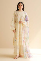 CoCo Prints By Zara Shah Jahan Unstitched 3 Piece Lawn Drop Two Suit-03-B-Aria