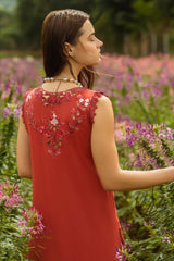 The Secret Garden Hemline By Mushq Unstitched 3 Piece Summer Suit-03-B-Dewdrop Garden