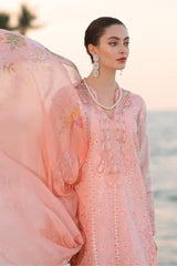 Noor By Saadia Asad Unstitched 3 Piece Eid Luxury Laserkari Suit-03-B