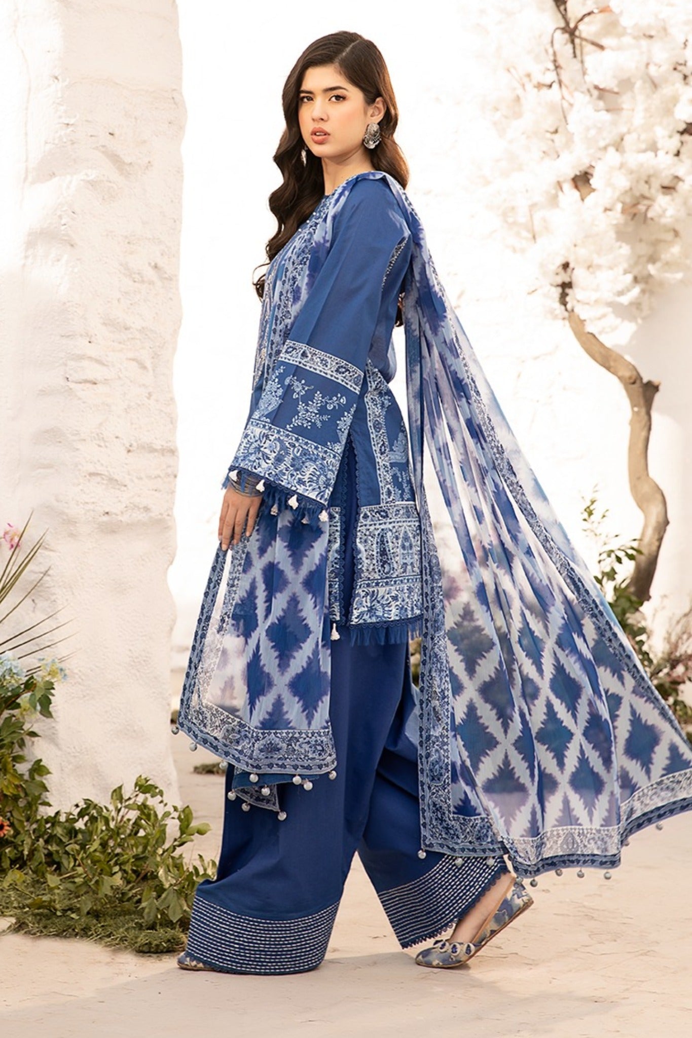 M.Basics By Maria B Unstitched 3 Piece Lawn Vol-01 Collection-03-B