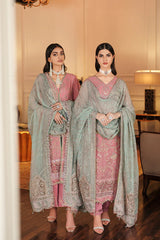 Lueur by Farasha Unstitched 3 Piece Luxury Formals Suit-03-Elania