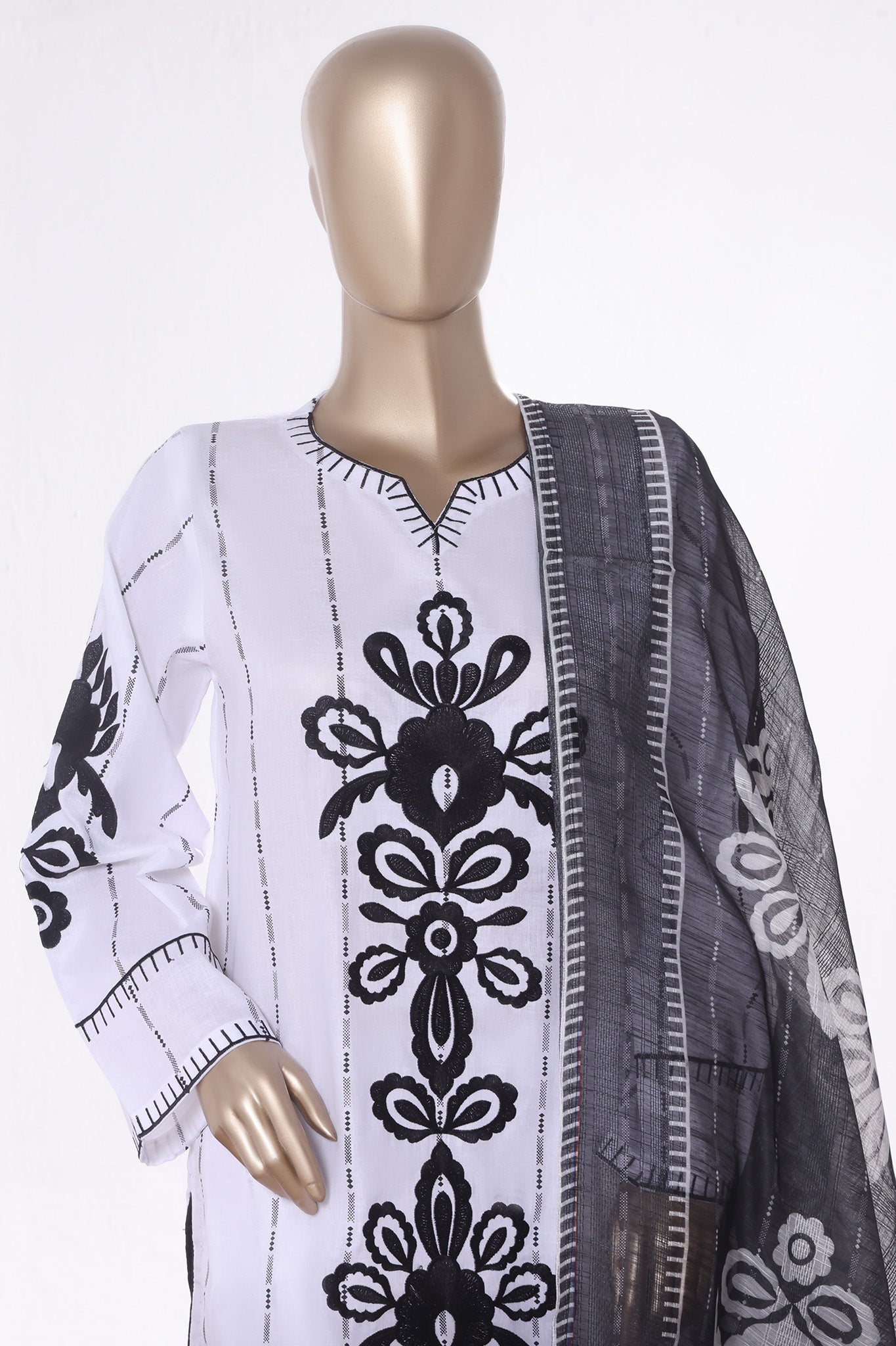 Khombi Stitched 3 Piece Luxury Cotton Collection'2025-J-401-OW