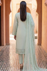 Ayla By Soghat Unsitched 3 Piece Chikankari Lawn Suit-03-Mint Green