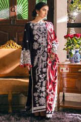 Symphony By Mushq Unstitched 3 Piece Emb Karandi Suit-03-Midnight Magic