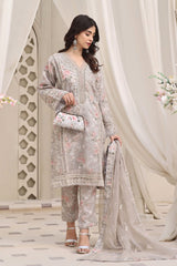 Rangreza By Guzel Stitched 3 Piece Formals Organza Collection'2024-03-Rangsaaz