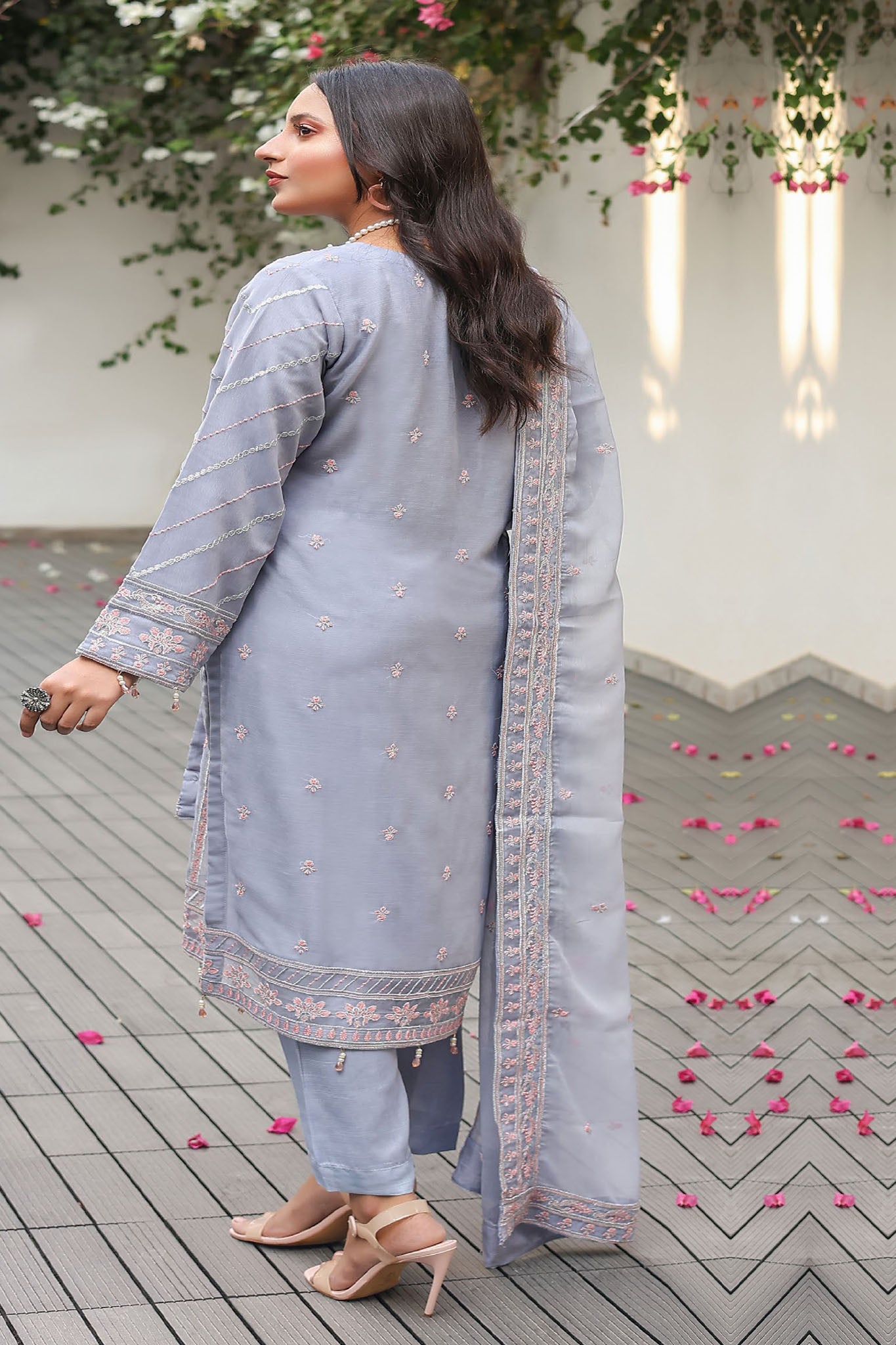 Mushq By Azmeerah Stitched 3 Piece Luxury Chiffon Pret Collection-03-Wisteria