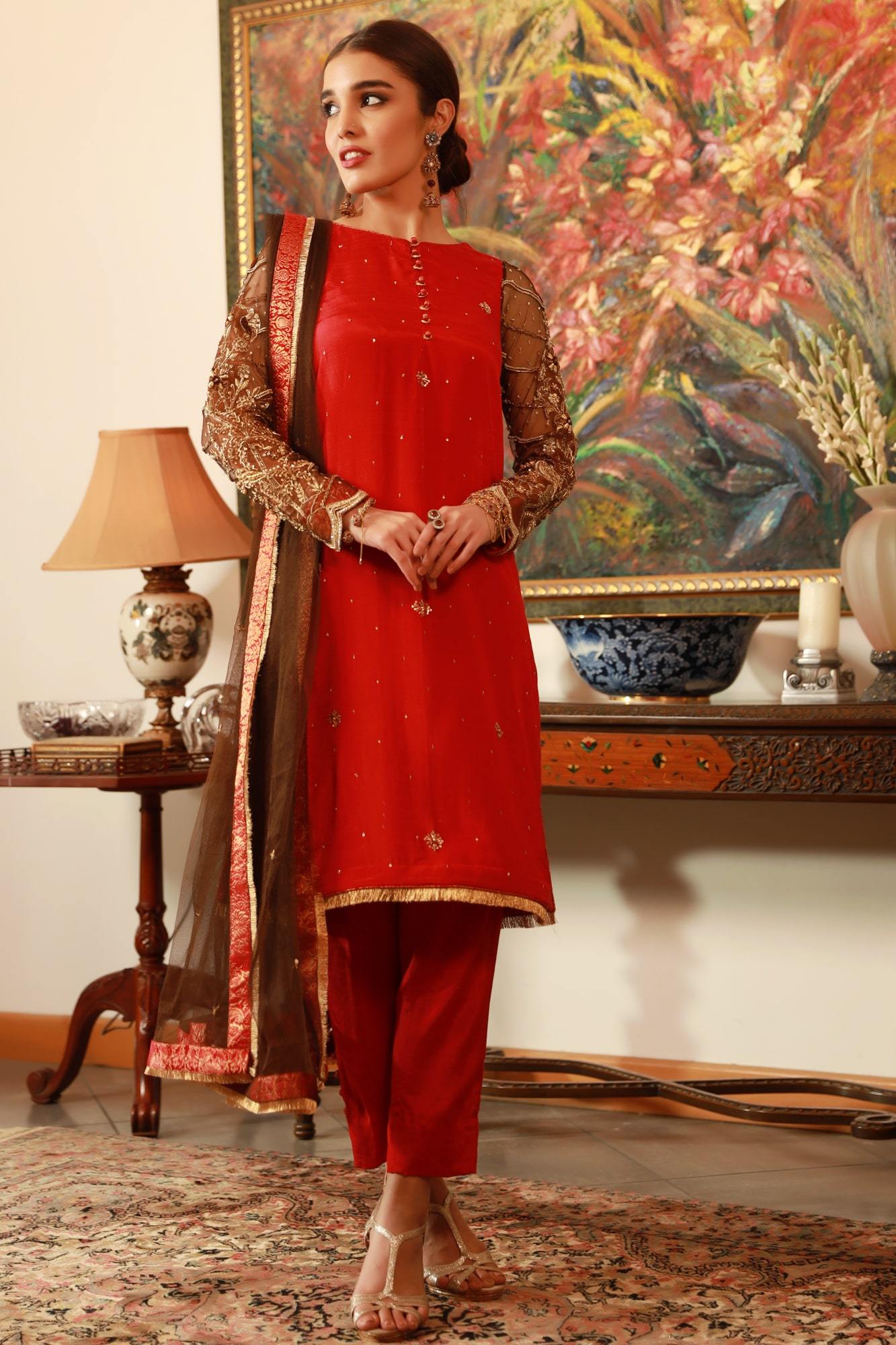 Neher By Zaaviay Stitched Gal Mithi Mithi (Ready To Wear - Three Piece)