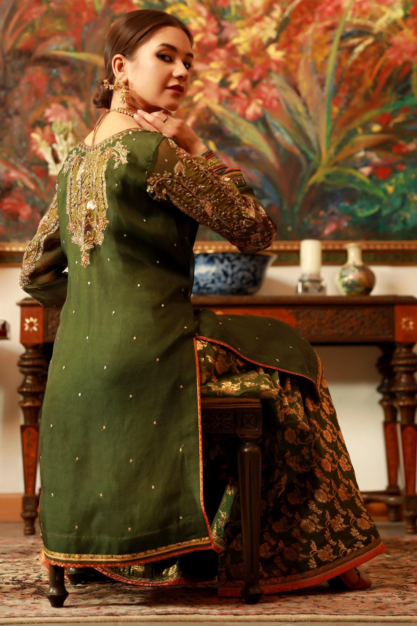 Neher By Zaaviay Stitched Haryali Bano (Ready To Wear - Three Piece)