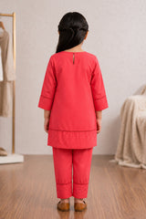Aroob Stiched 2 Piece Elegant Fit Solids Suit-D-0300-RED