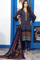 Mashaal by Riaz Arts Unstitched 3 Piece Digital Emb Khaddar Suit-MD-03