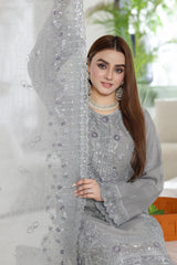 Mintara By Dressline Semi Stitched 3 Piece Aiyudia Formals Collection'2025-mintara-semi-stitched-moonstone-silver