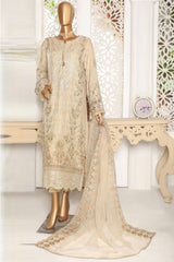 Cortesia by Hz Unstitched 3 Piece Luxury Chiffon Suit-03-Florence