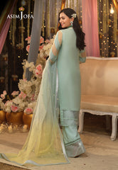 Asim Jofa Festive Eid 2021 Ajfc-19 Embroidered Cotton Net 3 Pcs