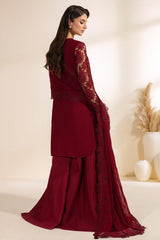 Meraki By Zarif Unstitched 3 Piece Luxury Formals Chiffon Edit Suit-ZR-MEK-03-ADAAB