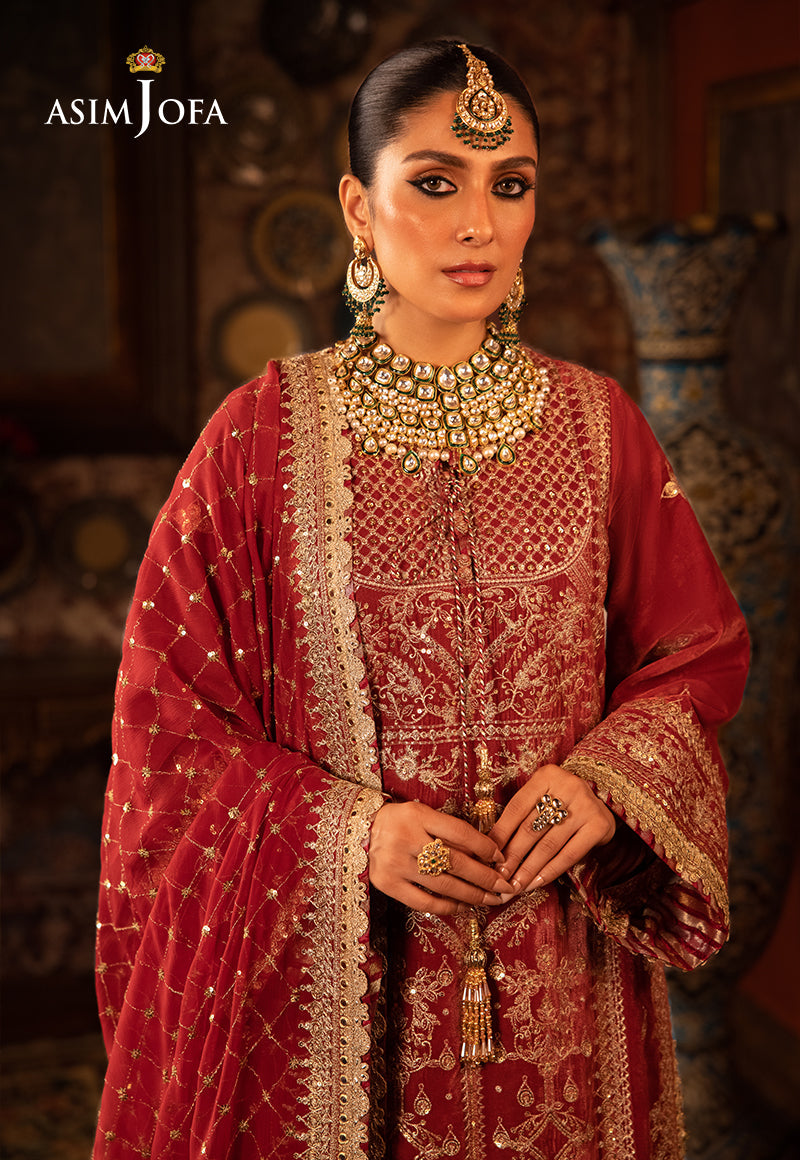 Asim Jofa Designers Limited Edition Ajmmd-10-Xs Embroidered Velvet 3 Pcs