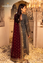 Asim Jofa Shehnai Festive Pret Ajshp-07 Embroidered Raw Silk Stitched 3 Pcs