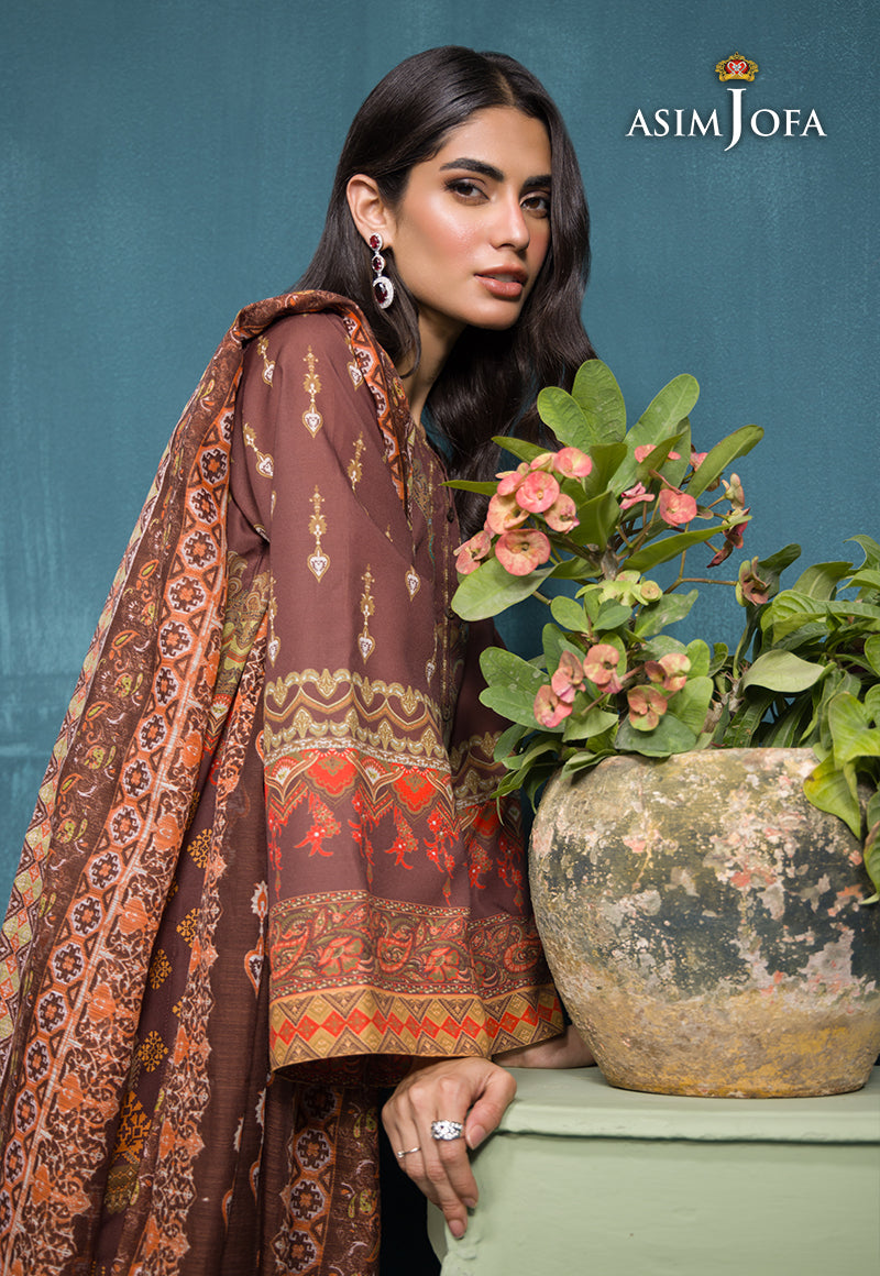 Asim Jofa Gul Rung Pret Collection Ajgr-18 Printed Swiss Lawn 3 Pcs