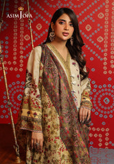 Asim Jofa Tara Sitara Ajtm-16 - 3 Pcs Embroidered Swiss Lawn 3 Pcs