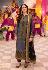 Asim Jofa Designers Limited Edition Ajdad-10 Embroidered Stitched 3 Pcs