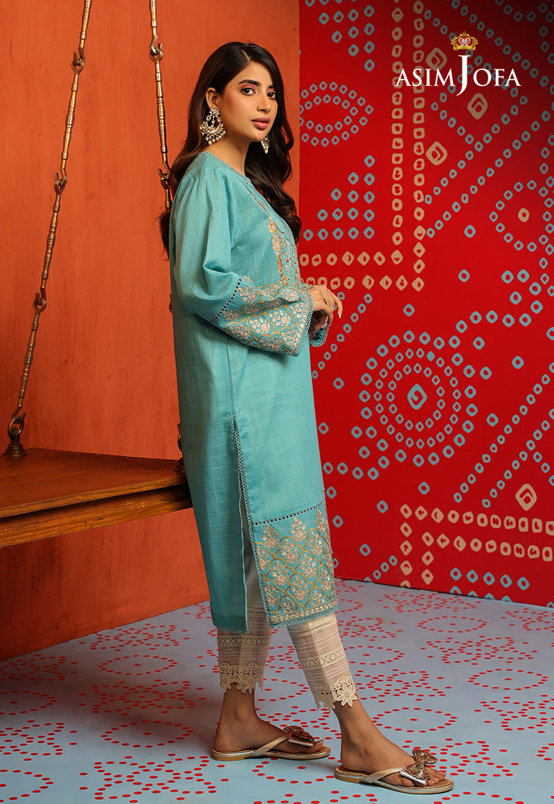 Asim Jofa Tara Sitara Ajtm-13 - 1 Pc Embroidered Self Jacquard 1 Pc
