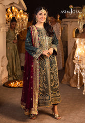 Asim Jofa Shehnai Festive Ajsh-20 Embroidered Raw Silk 3 Pcs