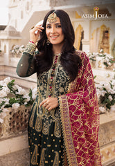 Asim Jofa Shehnai Festive Pret Ajshp-11 Embroidered Raw Silk Stitched 3 Pcs